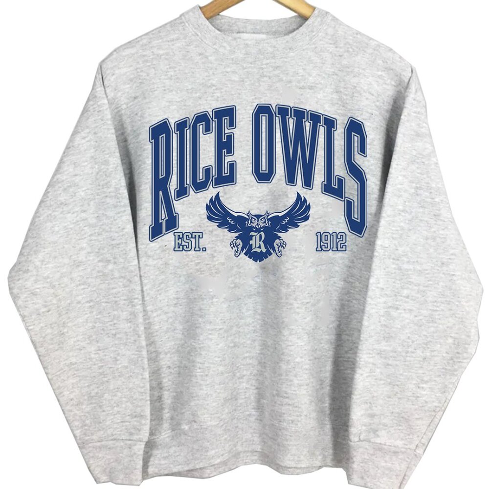 NCAA Rice Owls Varsity Athletic Teams Retro Shirt Sweater Sweatshirt